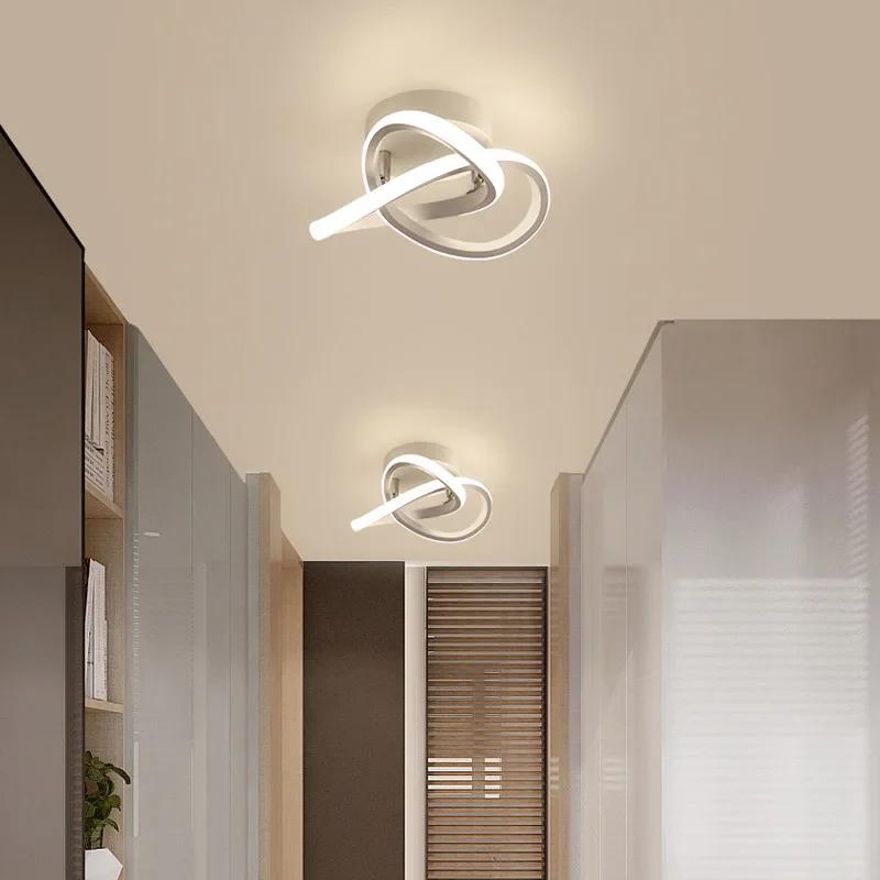 Modern LED Wall Lamp Trefoil Black White Ceiling Light For Bedroom Bedside Living Room Corridor Checkroom Decor Lighting Fixture