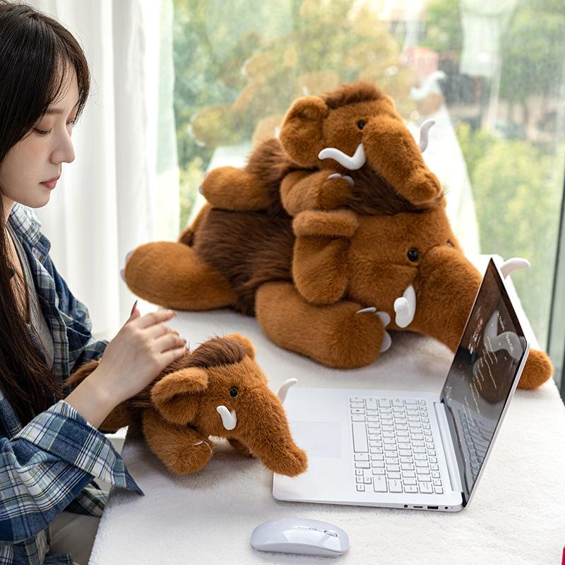 Mammoth plush toy simulation animal doll office lunch break sleeping throw pillow children's companion doll