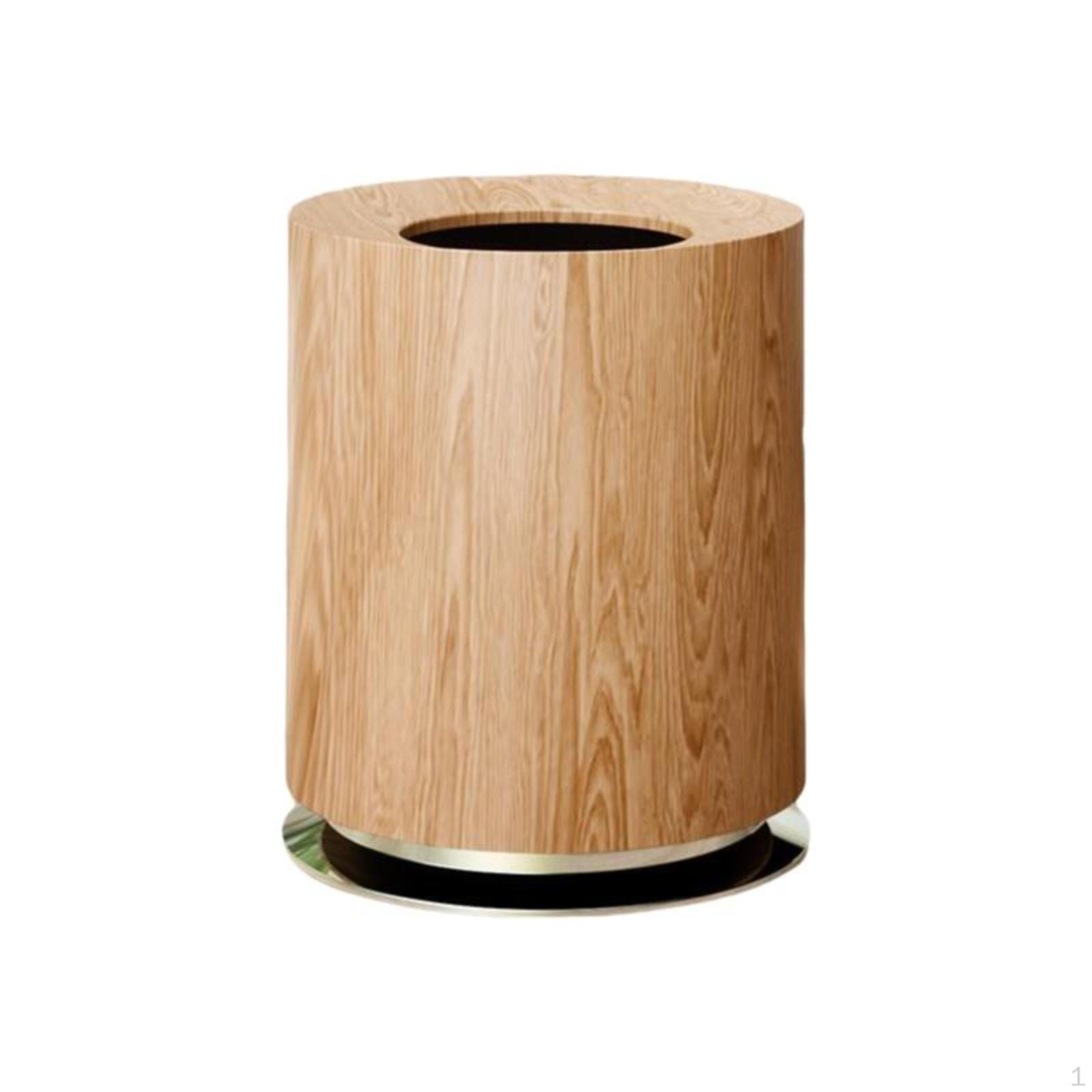 Walnut Trash Can, Large Capacity, DoubleTier