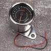 Motorcycle Tachometer, Universal Motorcycle Backlight Tachometer Speedometer Aluminum Gauge Replacement (Silver Housing Black Dial)
