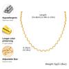 Stainless Steel Chic Wave Chain Necklace for Women, High Quality Gold Plated Choker Necklace, Fashion Waterproof Jewelry Gift