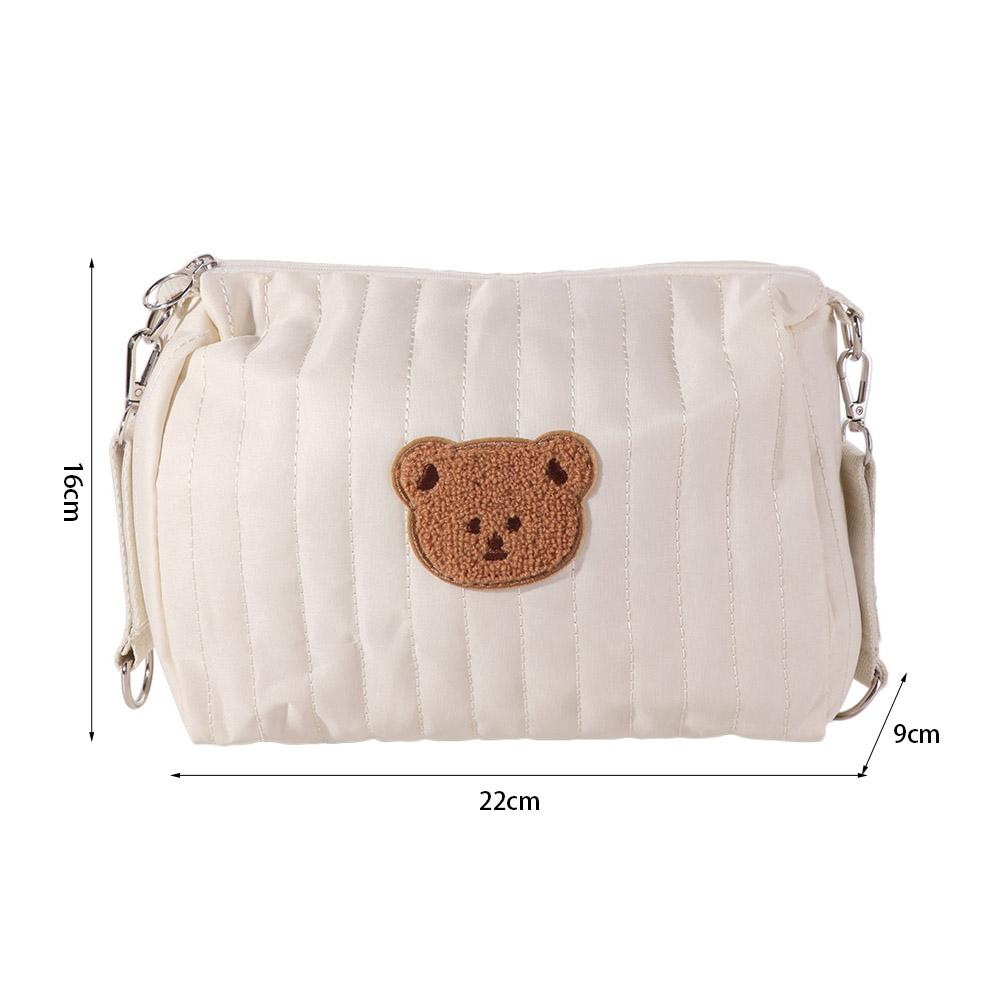 Quilted Cotton Pram Storage Bag Bear Mommy Bag Stroller Organizer Bag  Baby Stroller Pouch
