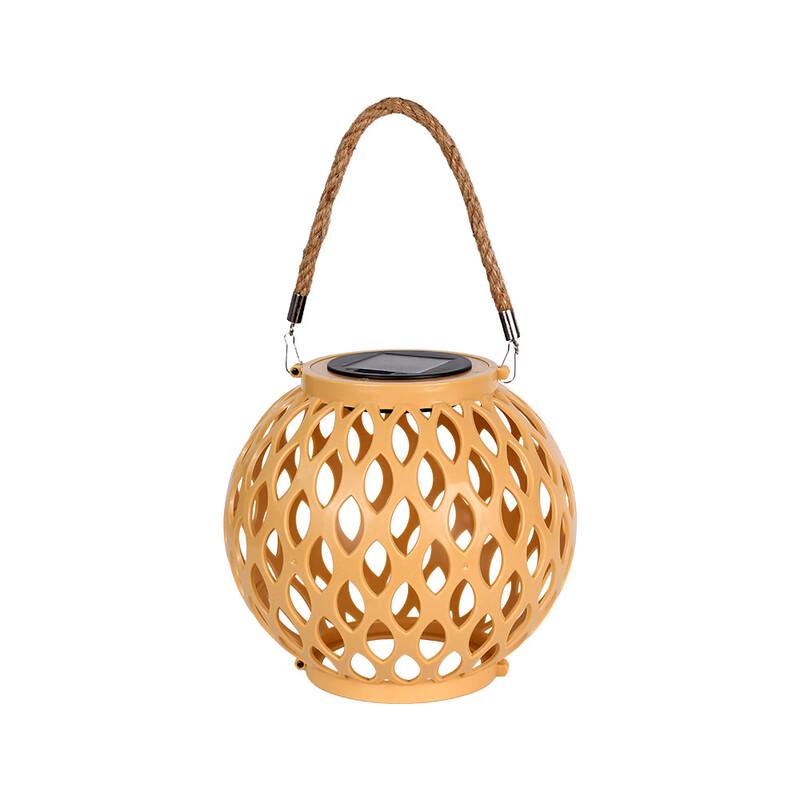 Outdoor Solar & USB Rechargeable Round Lantern Light