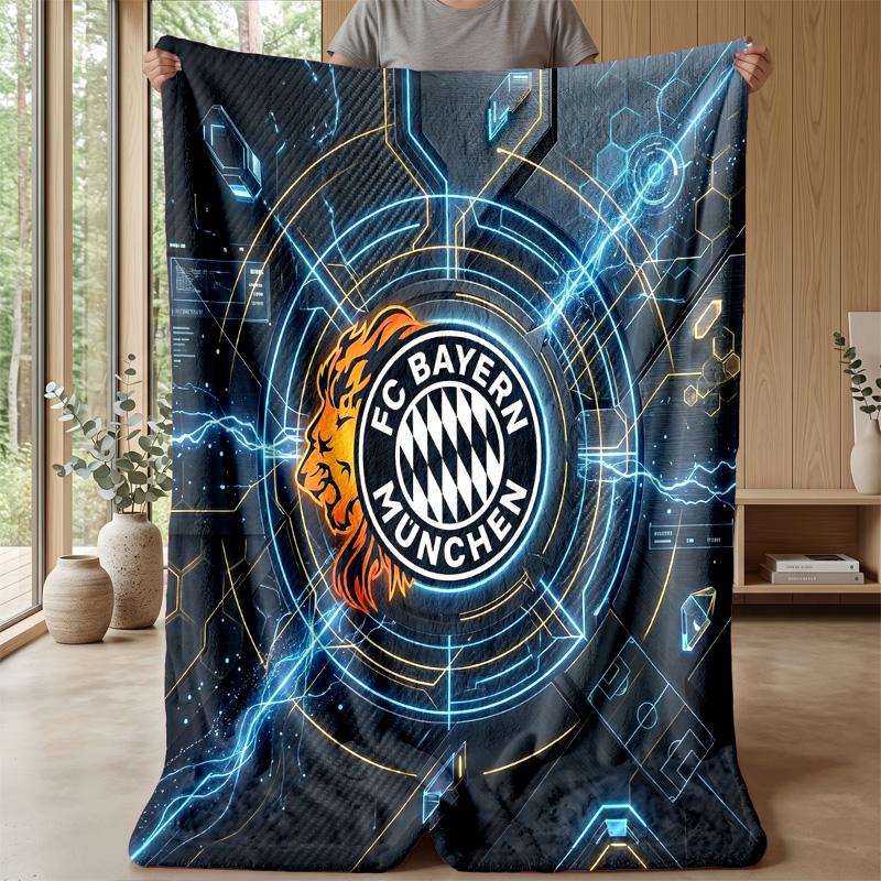 Bayern Munich Theme Blanket Soft Flannel Blanket Plush Throw Blanket Cozy Sofa Bed Blanket for Home Decor