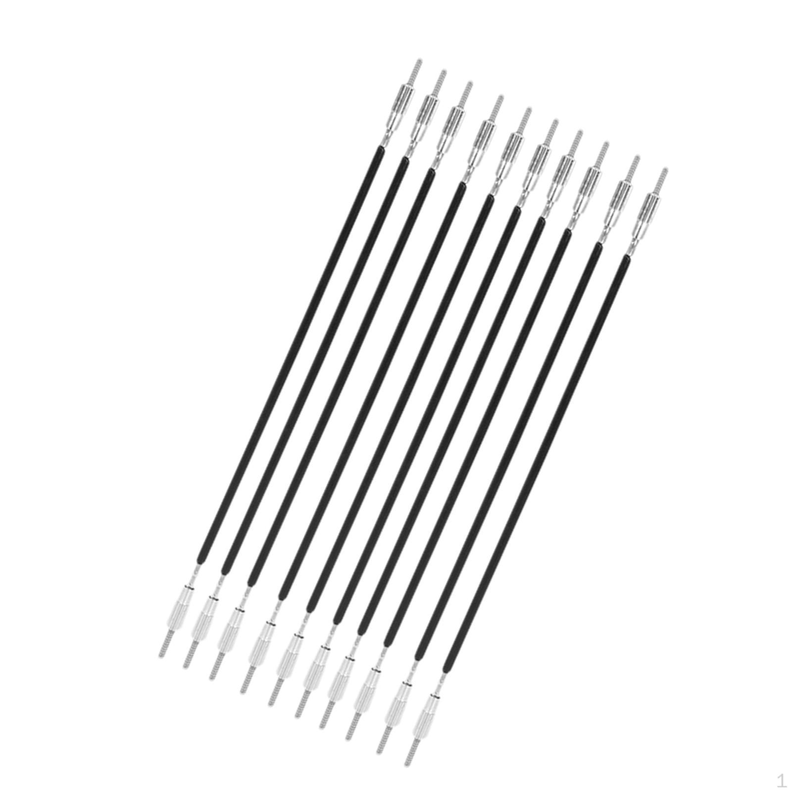 

10 штук веревка для скрипичного хвоста металлическая проволока кишки простая в установке струнный шнур для струн 10.7cmx0.2cmx0.4cm