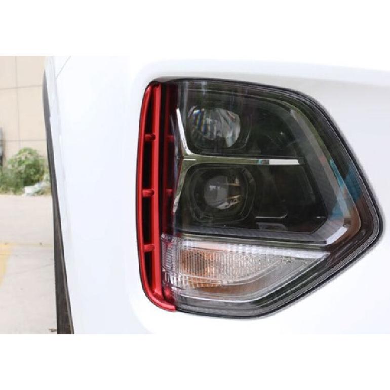 Exterior Front Fog Light Strip Cover For Hyundai Santa Fe - Bright Red