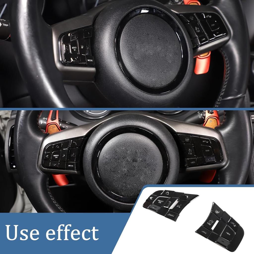 HAPPYHORSE Aluminum Alloy Car Multimedia Button Protective Cover Trim Sticker Decorative Accessories Compatible with Jaguar 15-21XE /16-21XF /16-21