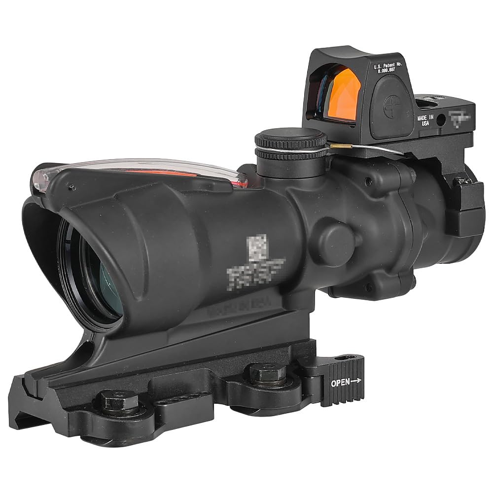 Ryohin Buhin Evolution Gear 4x Scope & Dot Sight Combo for COG TA31 ECOS RMR, Standard QD Mount, Black