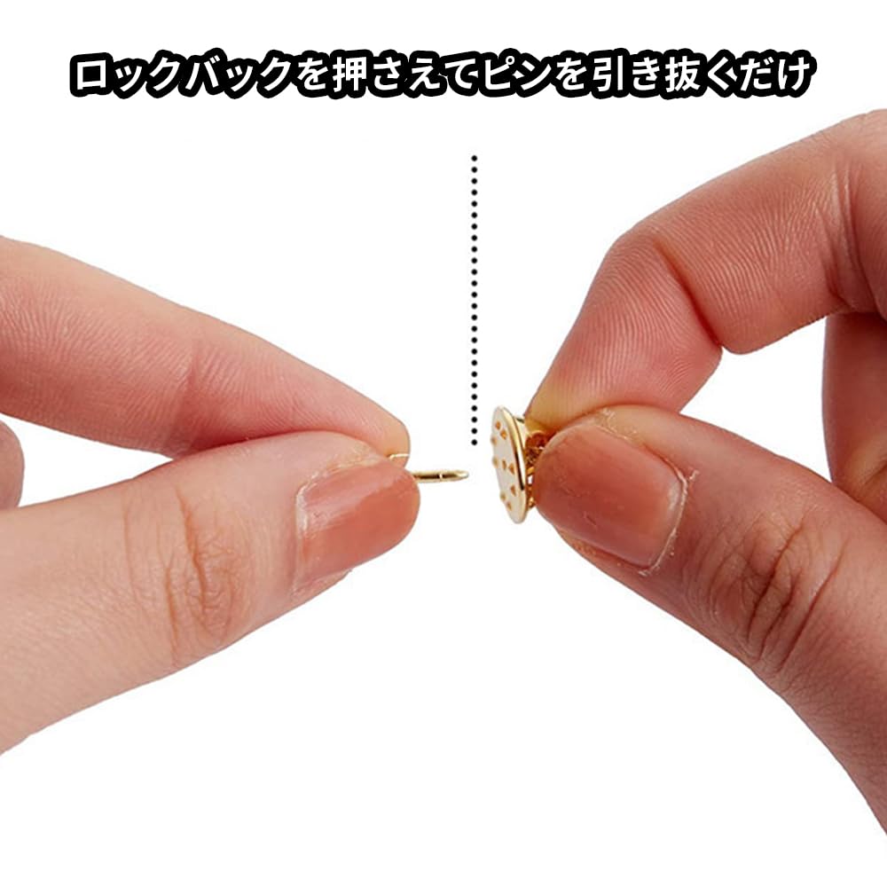 SANJAOYEE Pin Badge Clasp, Company Badge, 11mm Diameter, Butterfly Clutch, Set of 50 (Silver)