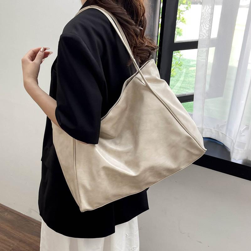 Borsa a mano alla moda Borsa a spalla casual Inverno Nuova borsa Donna Retro Tendenza Borsa tote grande capacità Femminile