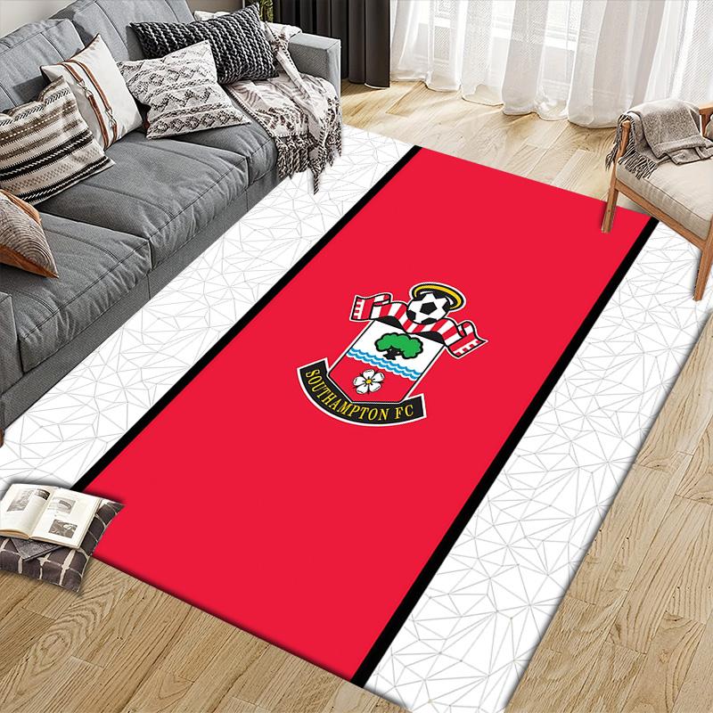 Southampton FC2 Flannel Pattern Square Carpet,Area Rug,Carpet Rug for Living Room Bedroom Sofa Playroom Decor,Non-slip Floor Mat