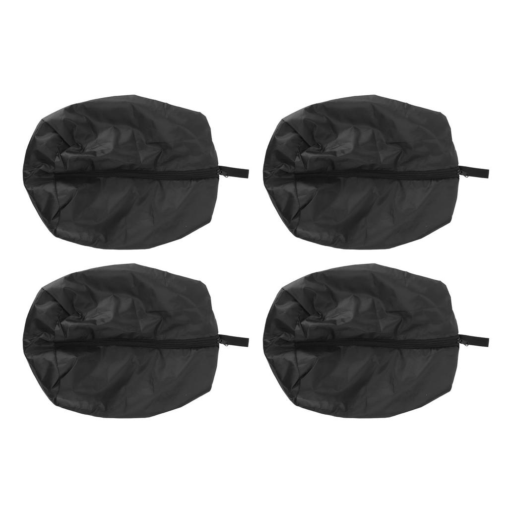 4PCS Travel Shoe Bags Large Capacity Waterproof Black Travel Clothes Storage Bag with Zipper for Home Travelling Gym