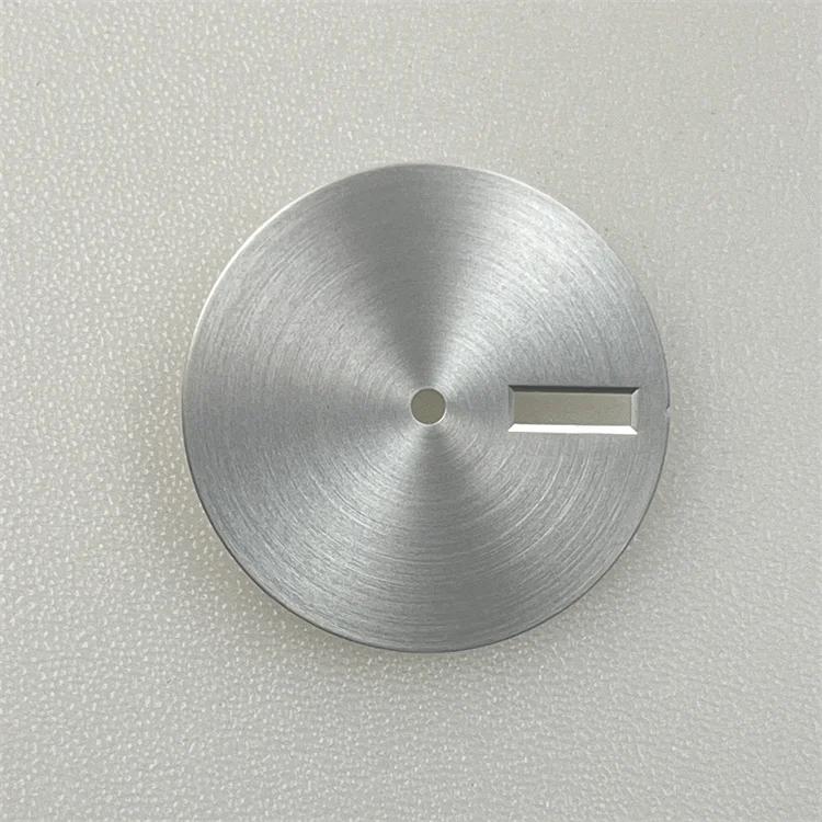 Simple 28.5mm Black/Silver Watch Dial for NH35 NH36 Movement Mechanical Watch Face Dials No Luminous