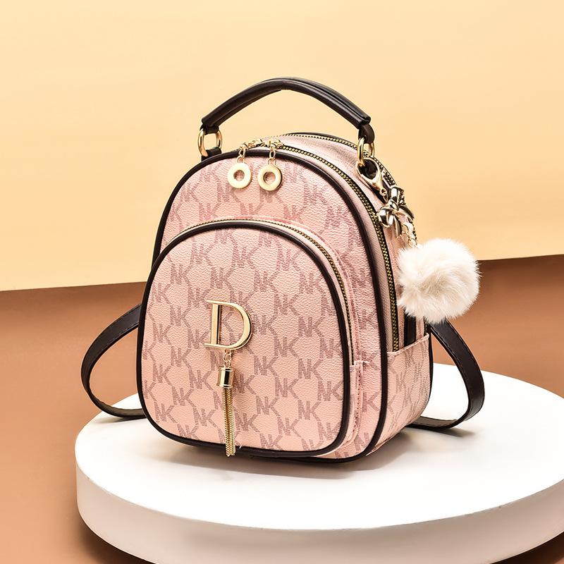 2025 new textured backpack women's large-capacity bag women's summer simple messenger bag fashion small bag women