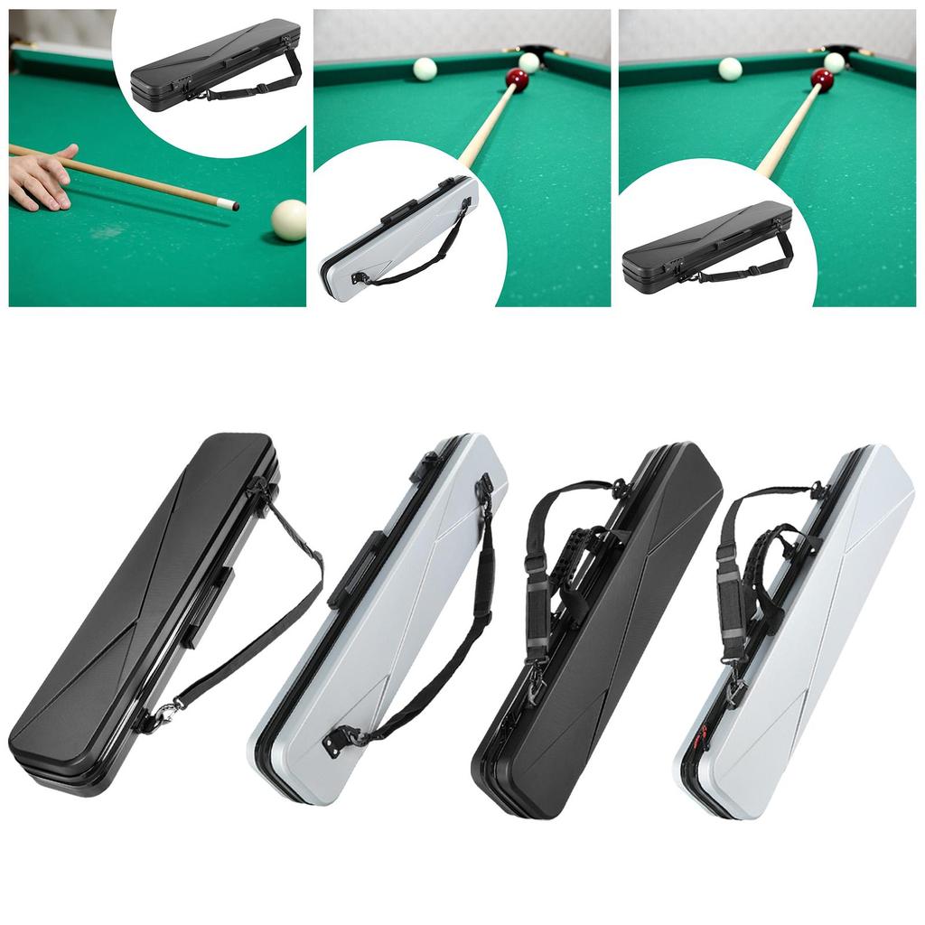 Hard Pool Cue Case Container Portable Organizer Impact Resistant 1/2 Split Club Bag for Training Travel Practice Exercise