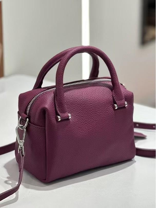 Genuine Leather Women's Candy Box Boston Pillow Crossbody Bag - New 2025 High-End Style