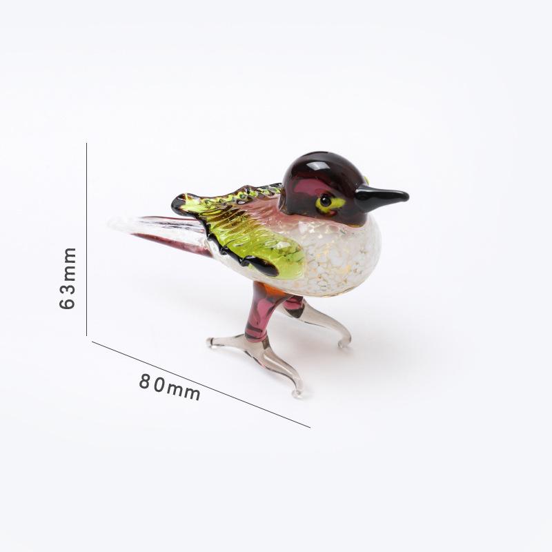 Creative Handmade Miniature Glass Peacocks Hedgehog Birds Animal Ornaments Home Study Bedroom Tabletop Decoration Gift 2026 New