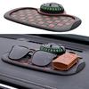 Tapis antidérapant pour tableau de bord de voiture avec support de téléphone rotatif à 360 degrés, tapis de tableau de bord universel avec numéro de stationnement temporaire