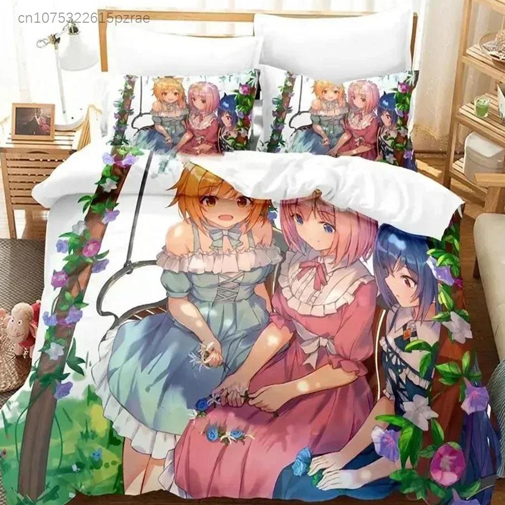 Anime Game Princess Connect! ReDive Bedding Set Duvet Cover Bed Set Quilt Cover Pillowcase Comforter King Queen Sizes Boys Adult