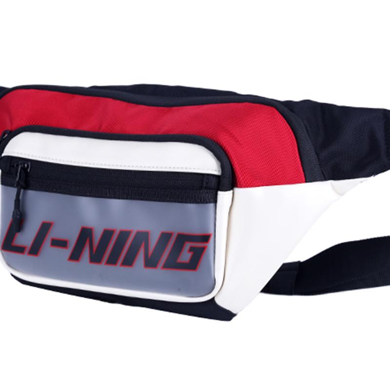Li Ning Canvas Fanny Pack Regular Unisex Red Black White ABLR074-1