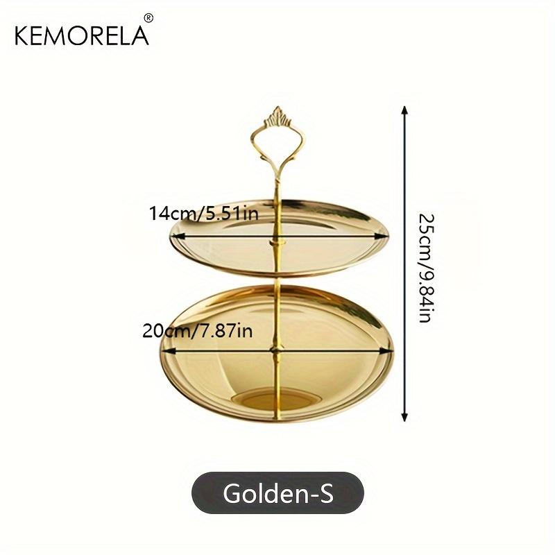 2/3 Layer Stainless Steel Cake Stand Fruit Tray Restaurant Detachable Dessert Rack Gold Silver Fruit Plate Snack Candy Tray