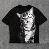 Fun Summer Pixel Art Cats T Shirt Boy Girl Kids Baby Youth Tee Oversize Clothing Loose Streetwear Vintage Retro Harajuku Y2K Top Unisex