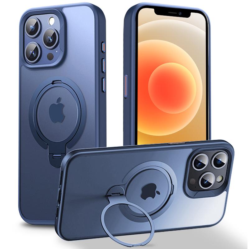 

Чехол-подставка для iPhone 12 Pro/12, совместимый с MagSafe, ТПУ+ПК, тонкий чехол для телефона Blue