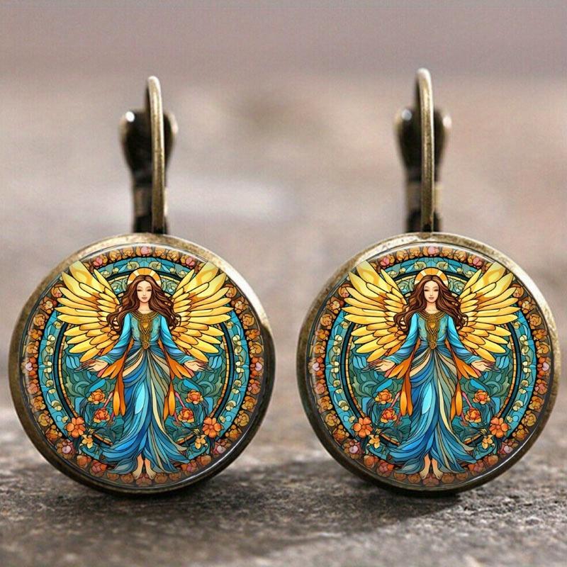 Fashion Earring Y2K Vintage Marigold Time Gem Flower Ear Buckle