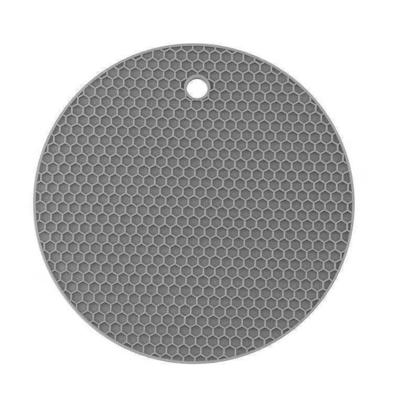 

Круглий ізоляційний силіконовий килимок Нековзкий термостійкий протиошпарний стільниковий килимок для мікрохвильової печі Тримач для каструль Потовщені підставки 17.5CM thin сірий