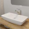 Day and Night - Day and Night Luxurious Rectangular White Ceramic Washbasin 71x39 Cm