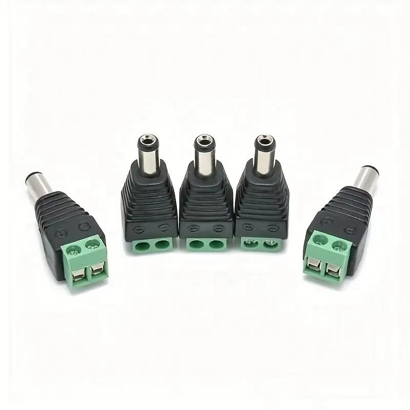 5 Pairs DC 12V Male Female Connectors 2.1*5.5mm Power Plug Adapter Jacks Sockets Connector For Signal Color LED Strip Camera