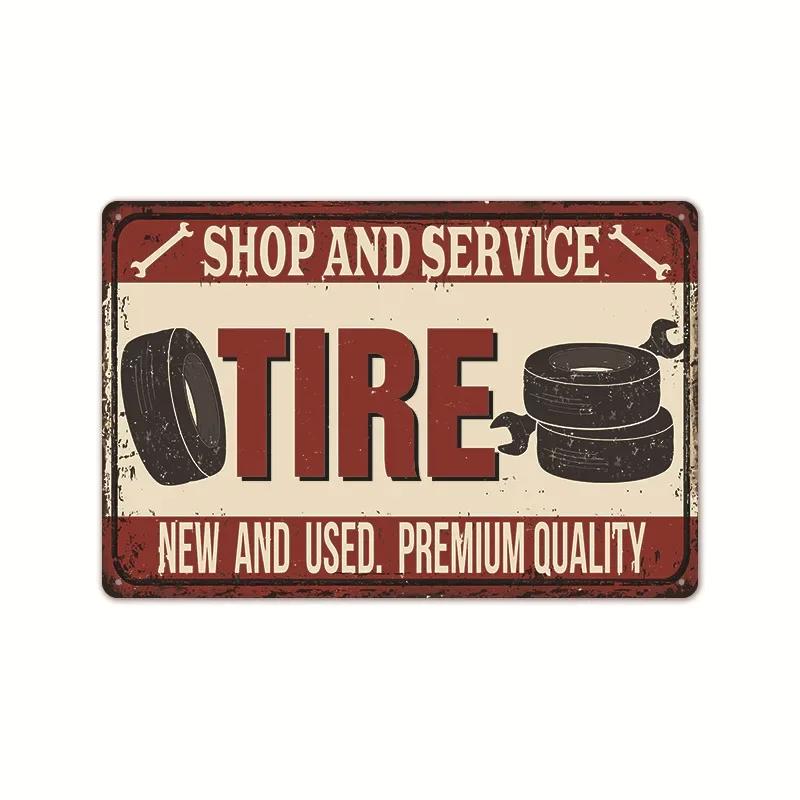 Garage Car Signs Vintage Metal Tin Sign Decor Repairing Car Tools Decorative Wall Plate Iron Crafts Tinplate Poster Rust Plaq