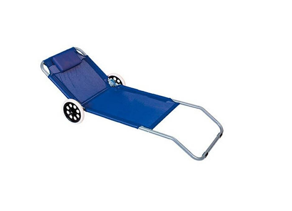 Master Party Beach Lounger With Pillow On Wheels