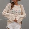 Women's  And Winter  Solid Round Neck Long Sleeve Knit Sweater Pullover Sweater
