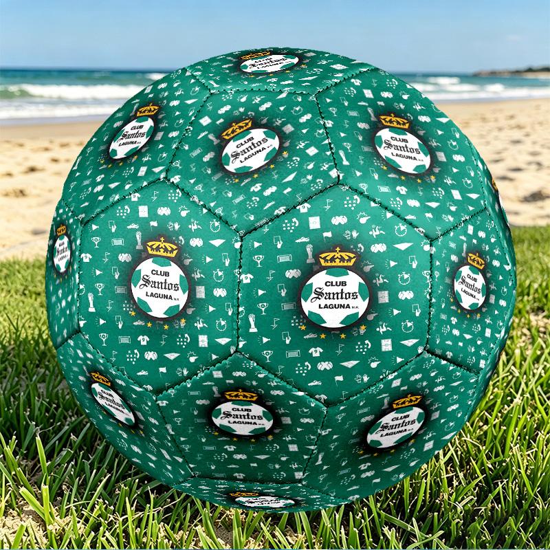 Club Santos Laguna Print Size 5 Soccer Ball, PU Wear Resistant Football for Match Training and Daily Practice, Birthday Gift for Soccer Fans