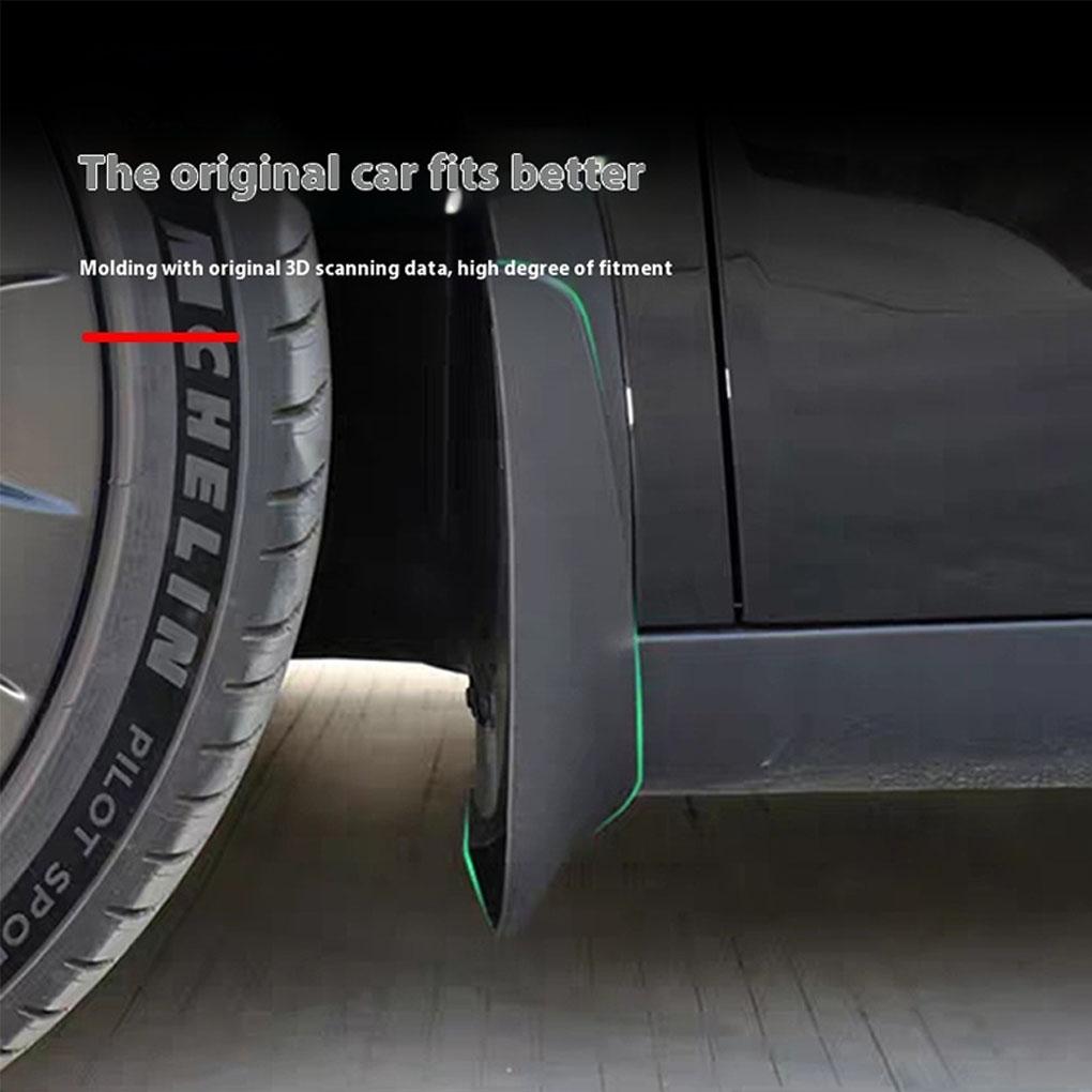 4pcs New Energy Car Mud Flaps For Tesla Model Y Matte Black / Carbon Fiber ABS  Mudguards Splash Guards Fender