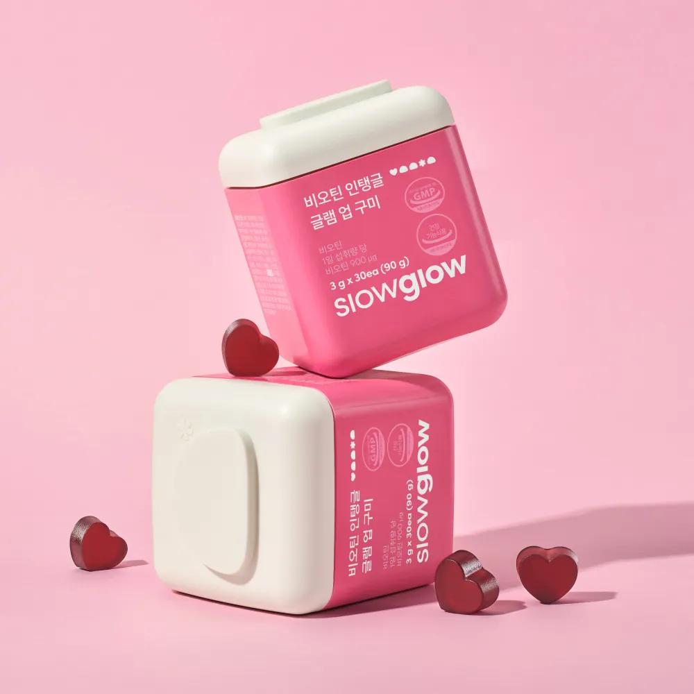 Gomitas Slowglow Biotin Intangle Glam Up 30 Gomitas (Suministro para 1 mes)