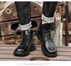 Men's Large Size High-Top Leather Winter Martin Boots for Outdoor Work