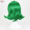 Movie Inside Out Disgust Cosplay Wigs Green Short Curly Heat Resistant Synthetic Hair Wig + Wig Cap