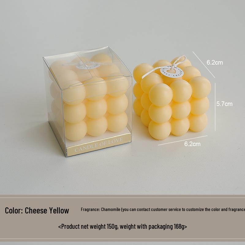 Handmade Scented Cube Candle Gifts - Creative Atmosphere Ornaments for Birthdays