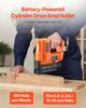 Cordless Brad Nailer, 18 Gauge, 20V Battery Powered Nail Gun, with 500 pcs Nails, 2.0 Ah Li-ion Battery and Charger, Adjustable Nailing Depth, for