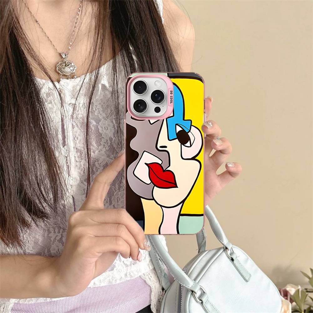 

Picasso Abstract Art Phone Case For IPhone 16 15 14 13 12 11 Pro Max 17 Plus Colorful Cover iPhone 17