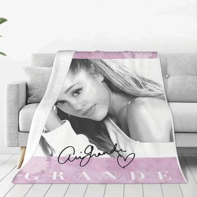 Ariana Singer Sametové přehozy Grande Pop Music R&B Přehozy na postel Auto Teplá přikrývka