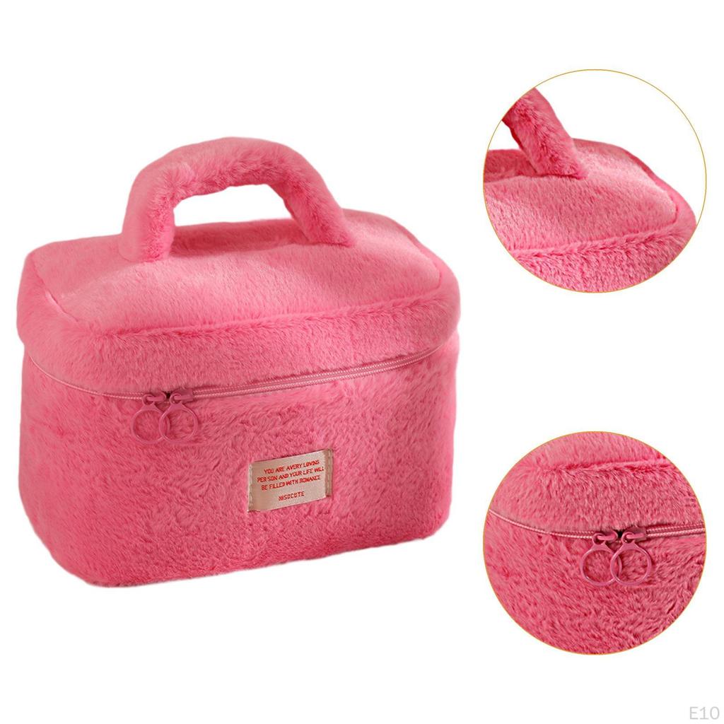 Kosmetisk väska för resor och affärer med plyschdesign