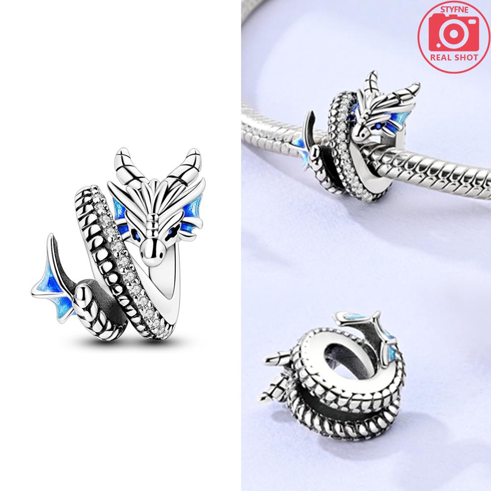 Broken Bird Egg Dragon Eggs In Blue Ice Beads Charms Fit Bracelet Diy Friend Gift Children'S Day Diy Necklace Women