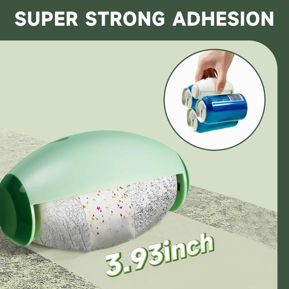 Reusable Extra Sticky Lint Roller Pet Hair Remover for Clothes Furniture Bedding Carpet Green