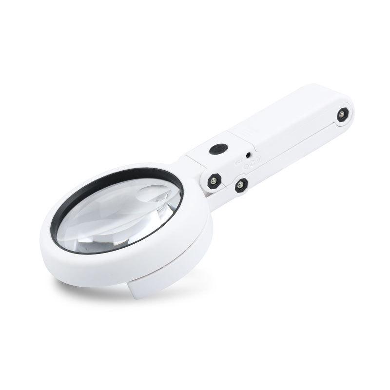 Faltbare LED-Lupe, 11x & 5x, Handheld/Tisch für Lesen, Reparatur und Schmuckbegutachtung
