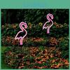 Neon Bird Led Lamp Flamingo Pile Solar Power Light Outdoor Fence Light Courtyard Garden Solar Led Lamp Waterproof Outside Deco