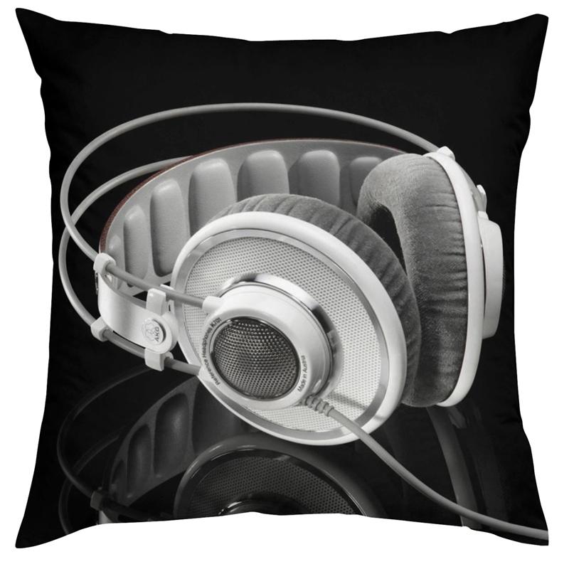 Retro Speaker Piano Rock Black White Cushion Cover Home Sofa Chair Pillow   Music Pop Band
