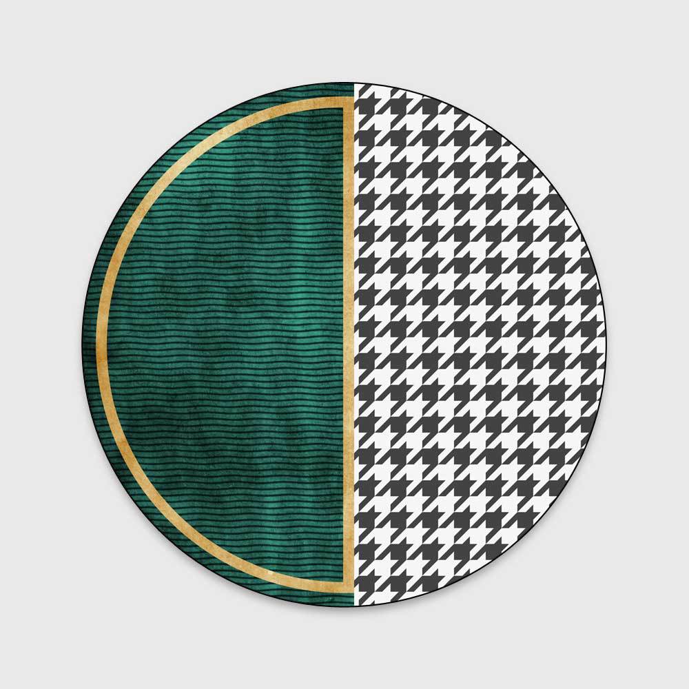 Tappeti di Lusso Leggero per Camera da Letto Tappeti Rotondi Verde Scuro Tappeto Decorazione Soggiorno Tappeto Armadio Tappeto Salotto Arredamento Casa Tappetino per Sedia
